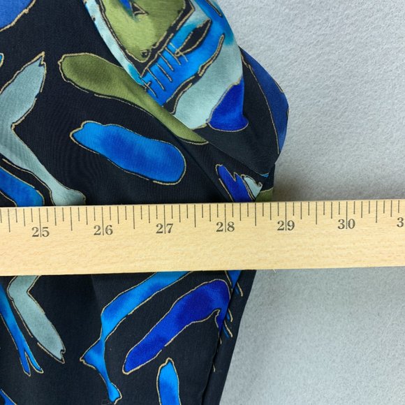 **SOLD**Alan Stuart Shirt Mens XXL 2XL Blue Abstract Art Pullover Banded Pocket - Picture 11 of 13